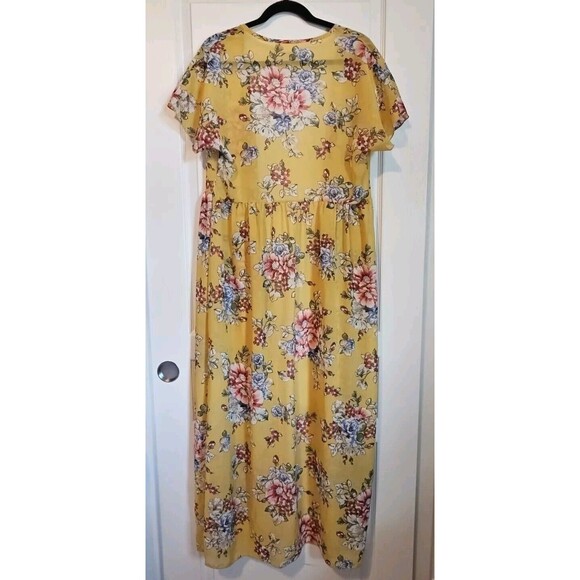 Lavender Field Sheer Floral Tie Front Duster Small Festival Beach Cottagecore - Picture 13 of 16